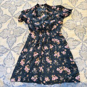 Rebecca Taylor Emilia Floral-Print Silk Mini Dress, Size 6, Preowned